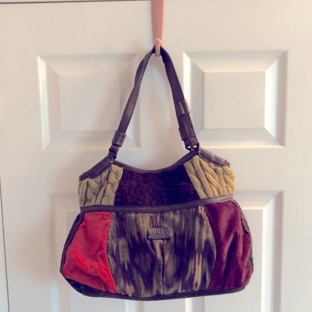 Lucky Brand purple brown and orange purse, handbag